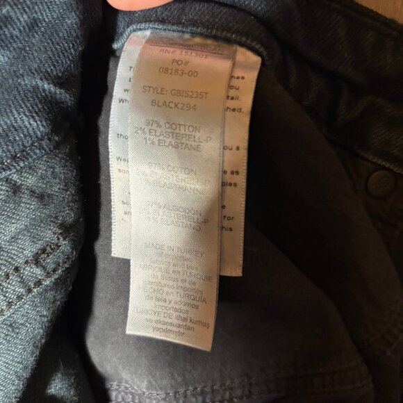 Good American Good Straight Crop Jeans Size 18 Side Slit Stretch Denim - Picture 5 of 5